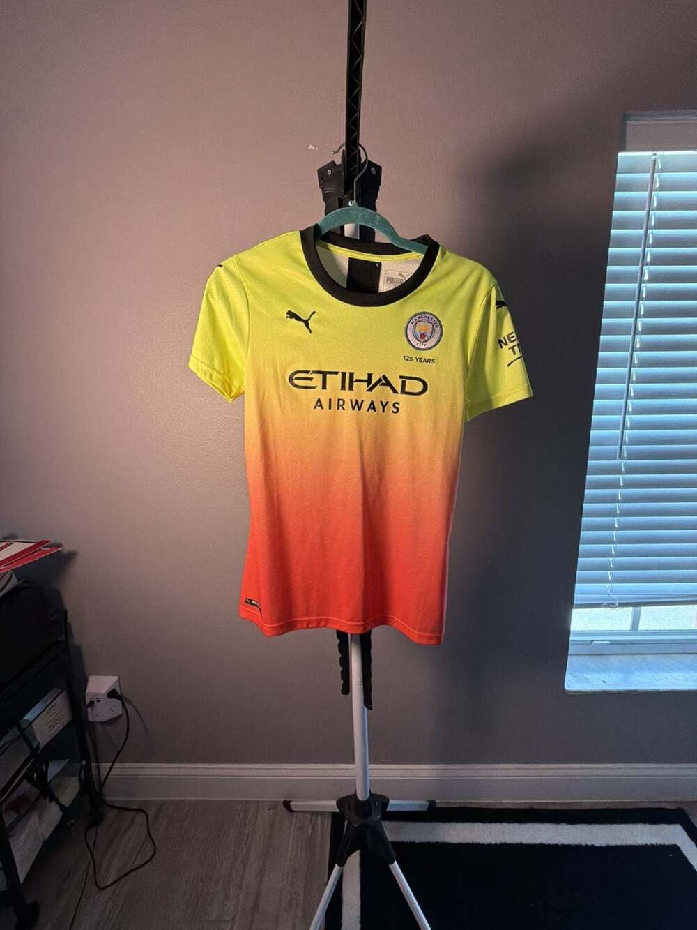 Puma Manchester City 2019-20 Third Jersey Yellow Orange Size S